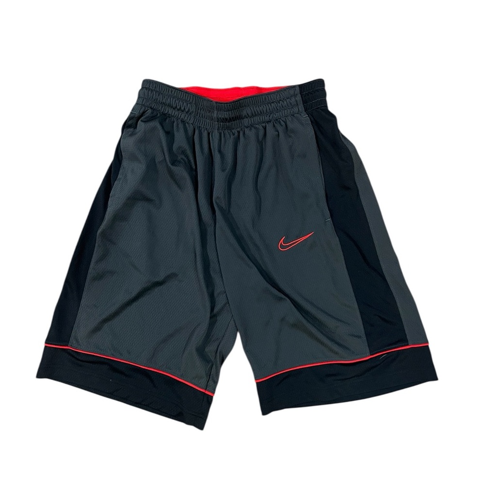 Nike Men's Gray and Red Dry-Fit Shorts